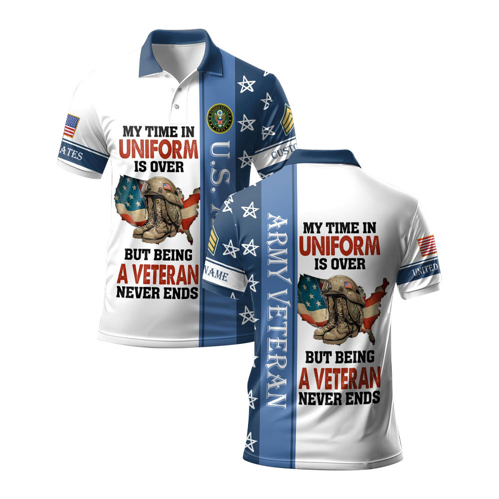Premium Custom US Army Polo Shirt VPVC219274, Gifts For Army Veteran, Gifts For Veterans Day
