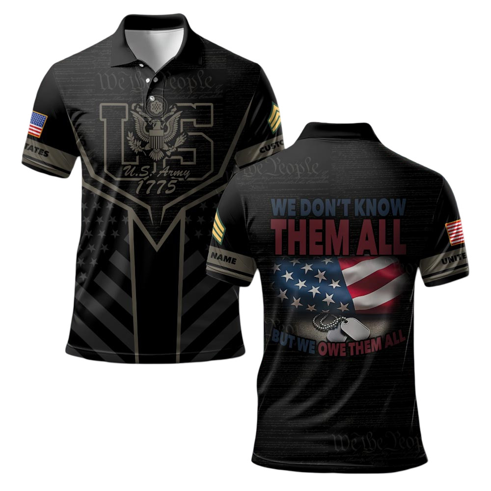 Premium Custom US Army Polo Shirt VPVC219281, Gifts For Army Veteran, Gifts For Veterans Day