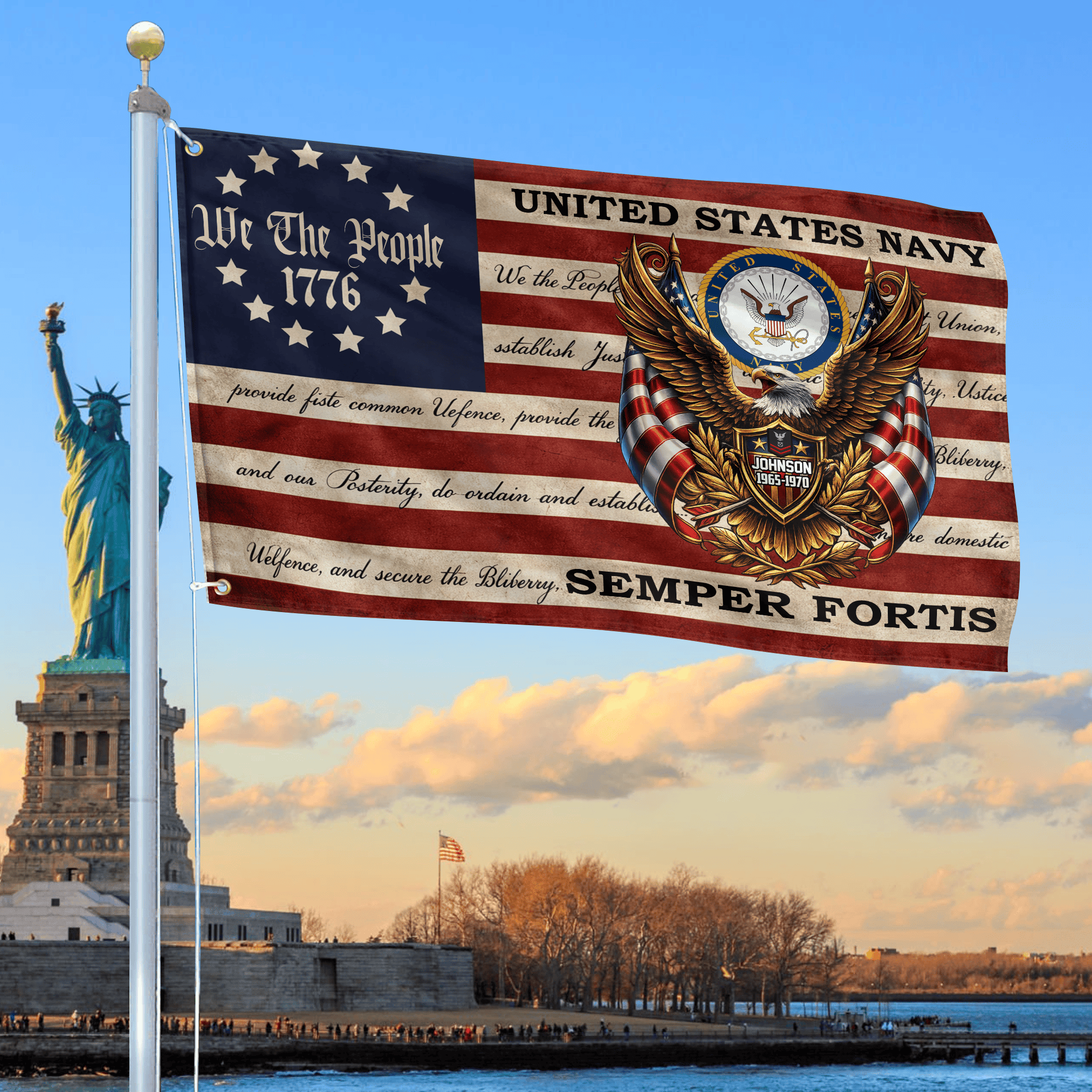 Premium Custom US Navy Grommet Flag VPVC120151, Gifts For Navy Veteran, Best Gifts On Independence Day, Veterans Day