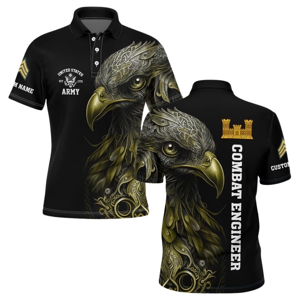 Premium Custom US Army Polo Shirt VPVC219293, Gifts For Army Veteran, Gifts For Veterans Day
