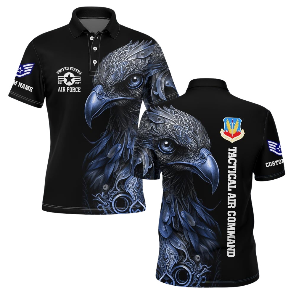 Premium Custom USAF Polo Shirt VPVC219296, Gifts For Air Force Veteran, Gifts For Veterans Day