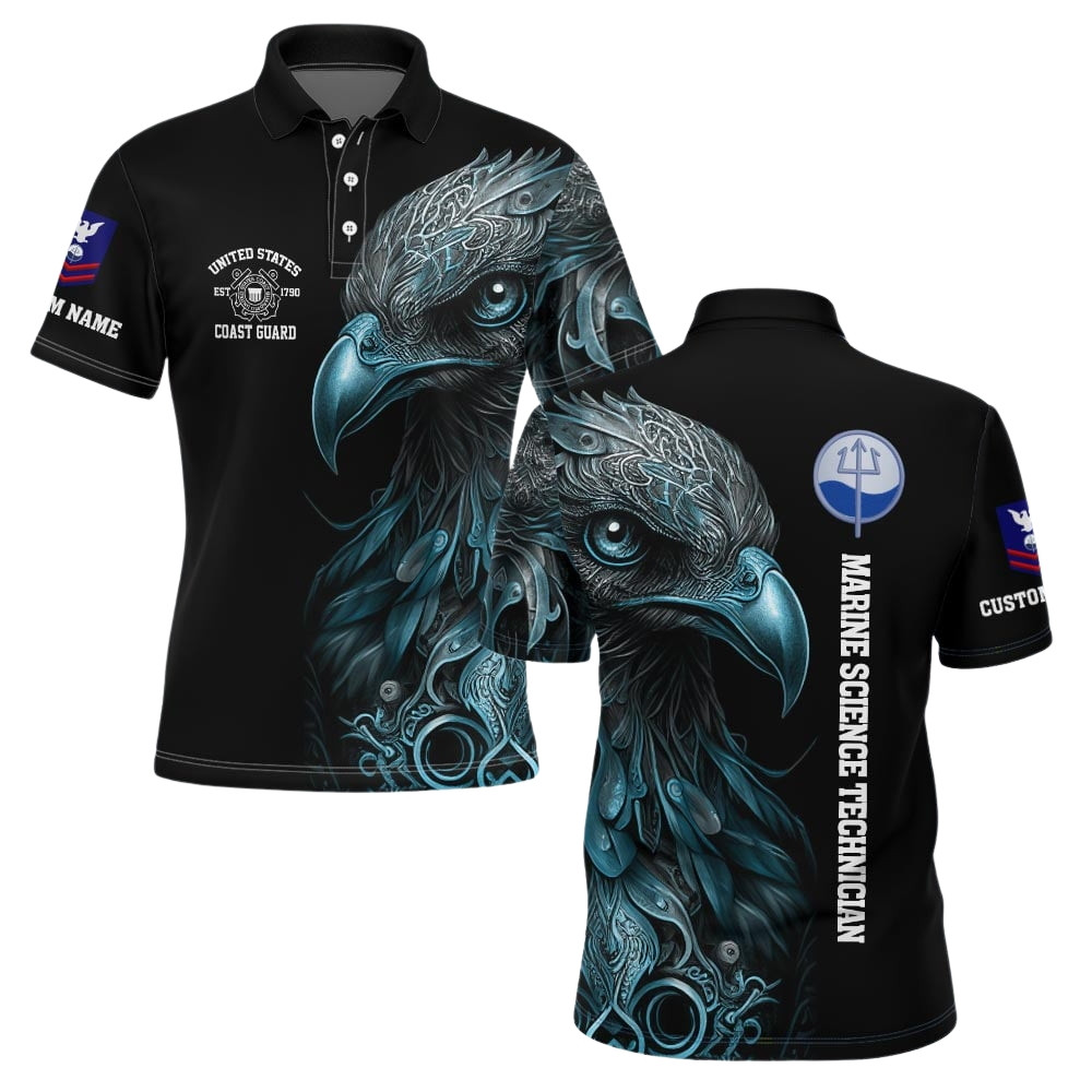Premium Custom USCG Polo Shirt VPVC219297, Gifts For Coast Guard Veteran, Gifts For Veterans Day