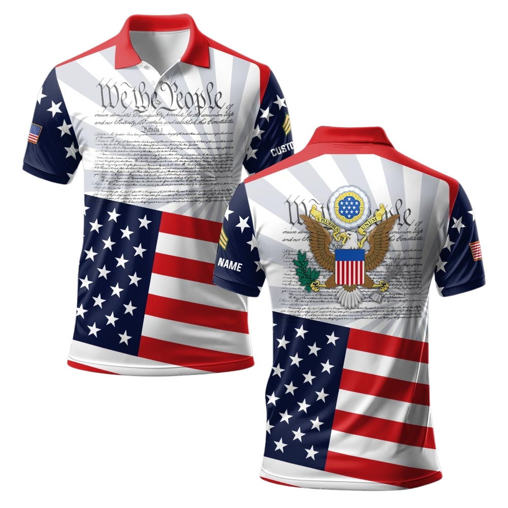 Premium Custom US Army Polo Shirt VPVC219298, Gifts For Army Veteran, Gifts For Veterans Day