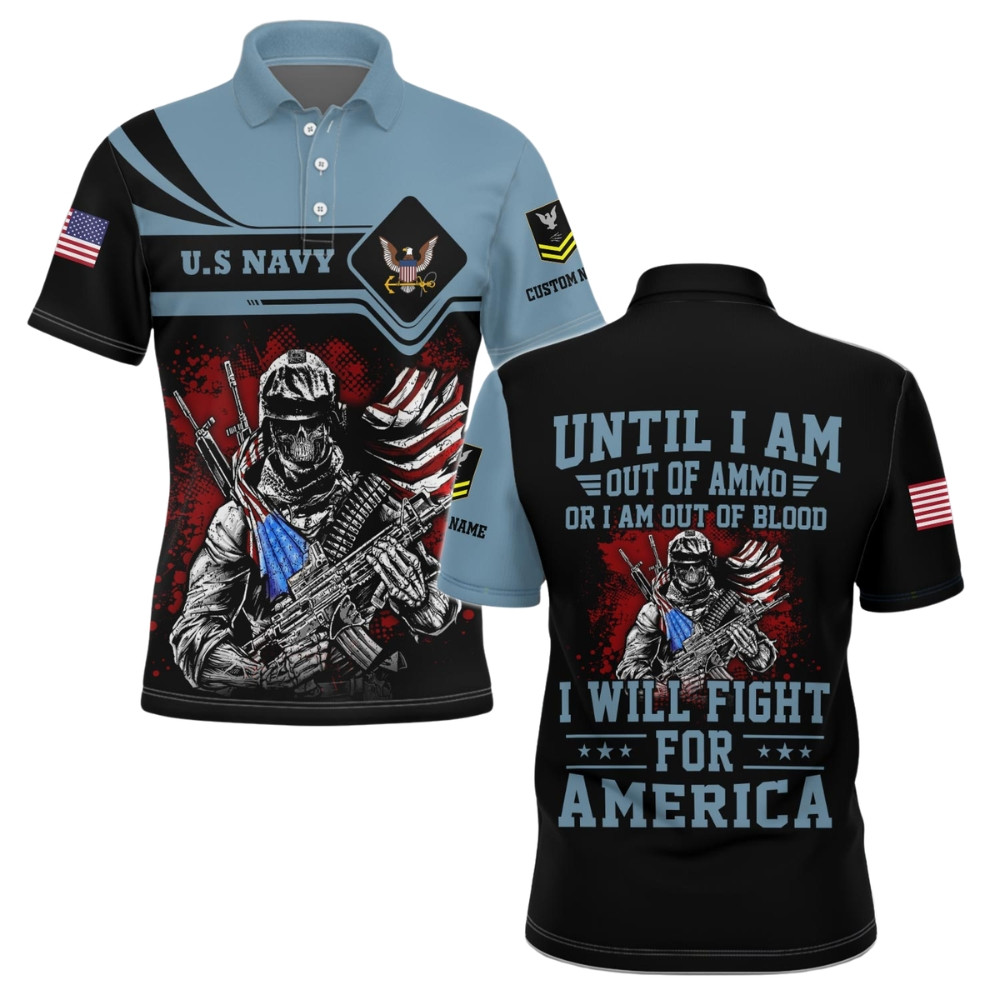 Premium Custom US Navy Polo Shirt VPVC219309, Gifts For Navy Veteran, Gifts For Veterans Day