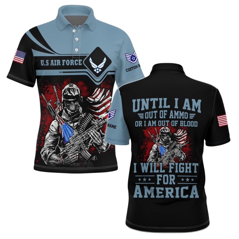 Premium Custom USAF Polo Shirt VPVC219311, Gifts For Air Force Veteran, Gifts For Veterans Day
