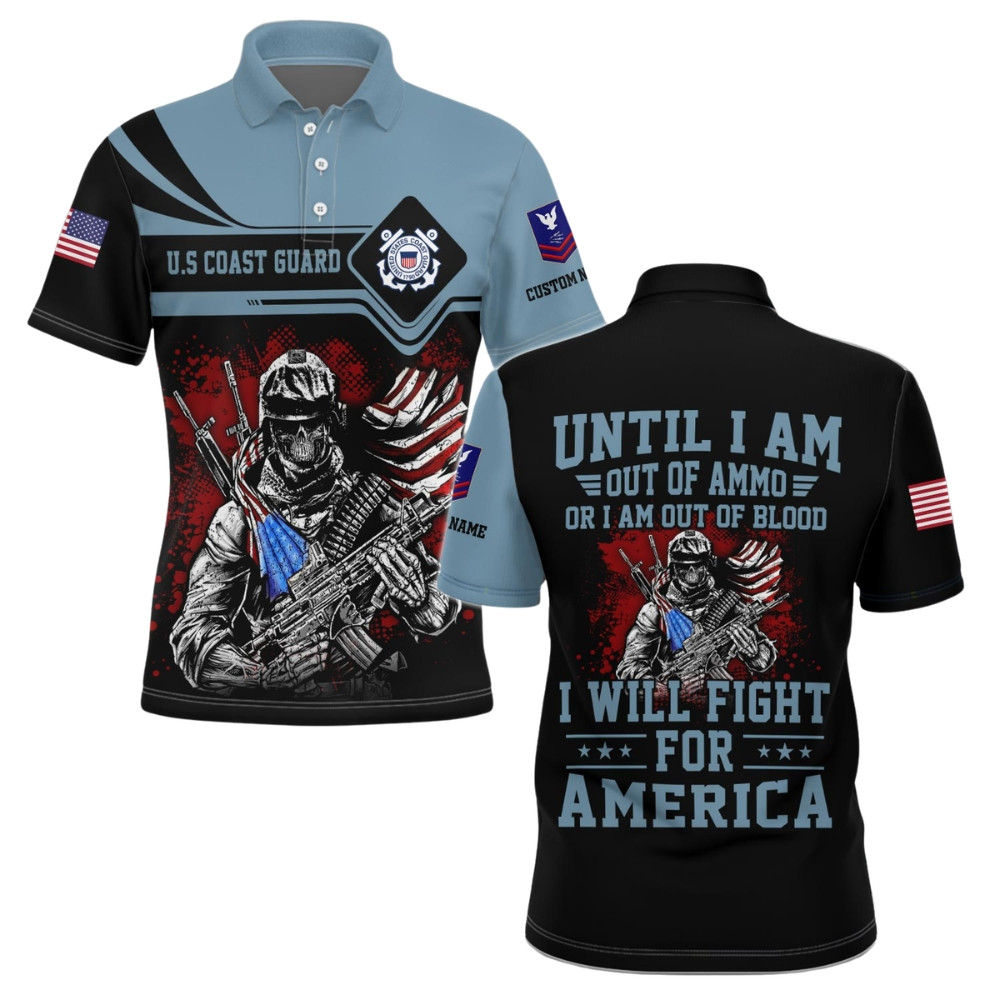 Premium Custom USCG Polo Shirt VPVC219312, Gifts For Coast Guard Veteran, Gifts For Veterans Day