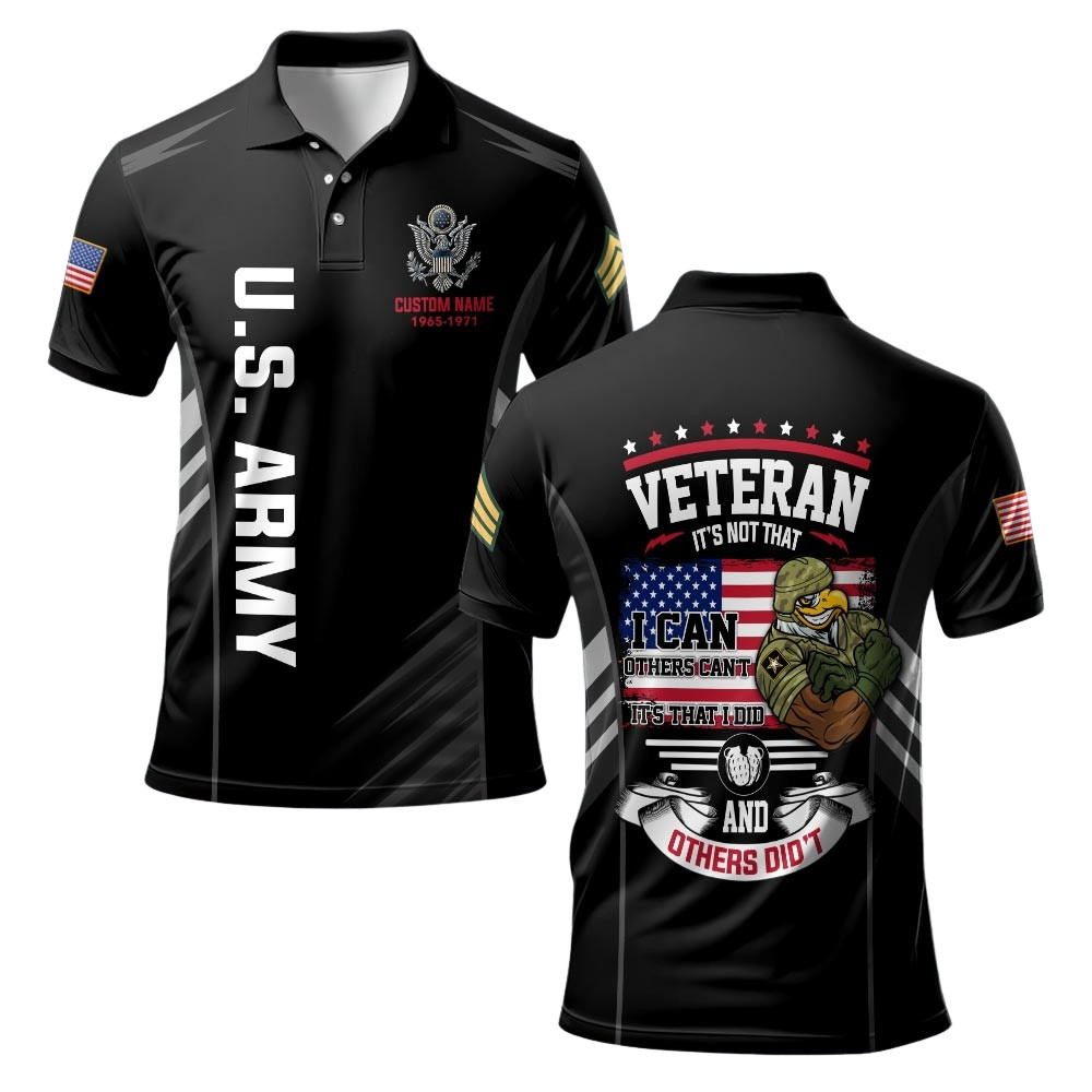 Premium Custom US Army Polo Shirt VPVC219318, Gifts For Army Veteran, Gifts For Veterans Day