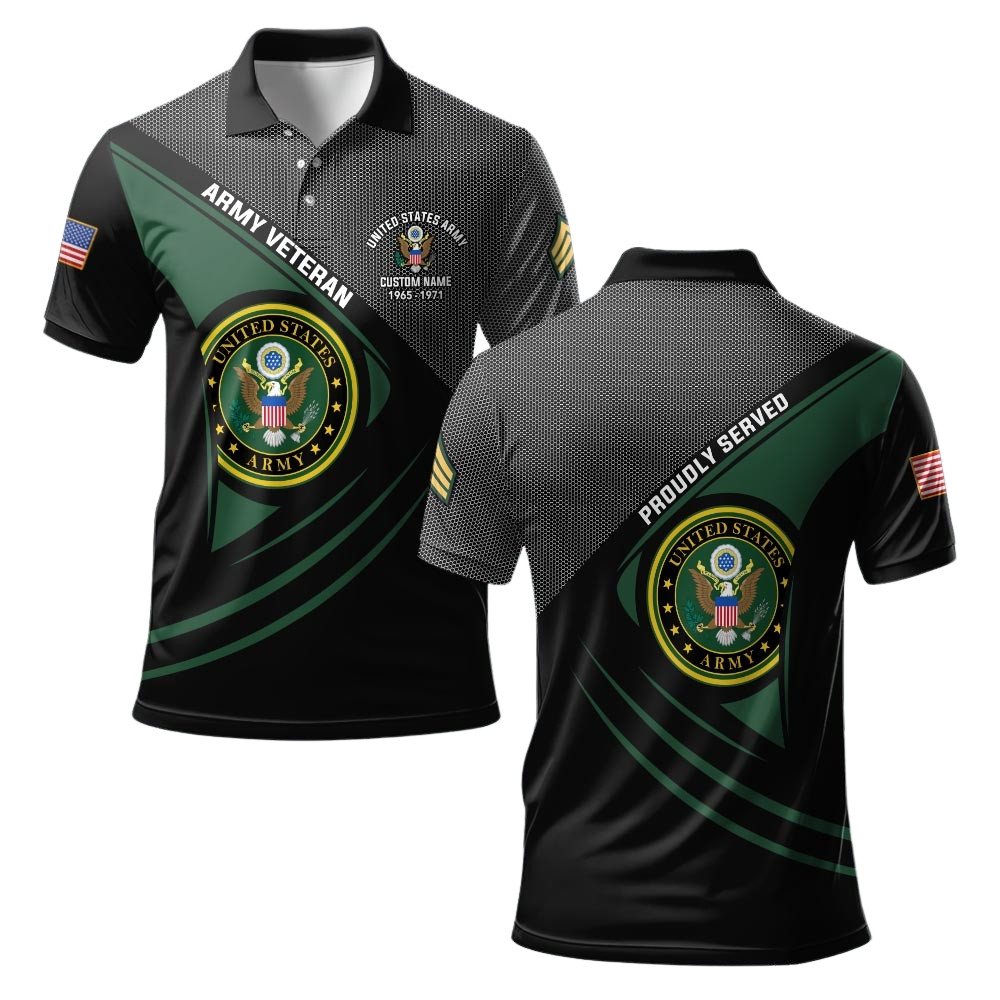 Premium Custom US Army Polo Shirt VPVC219323, Gifts For Army Veteran, Gifts For Veterans Day