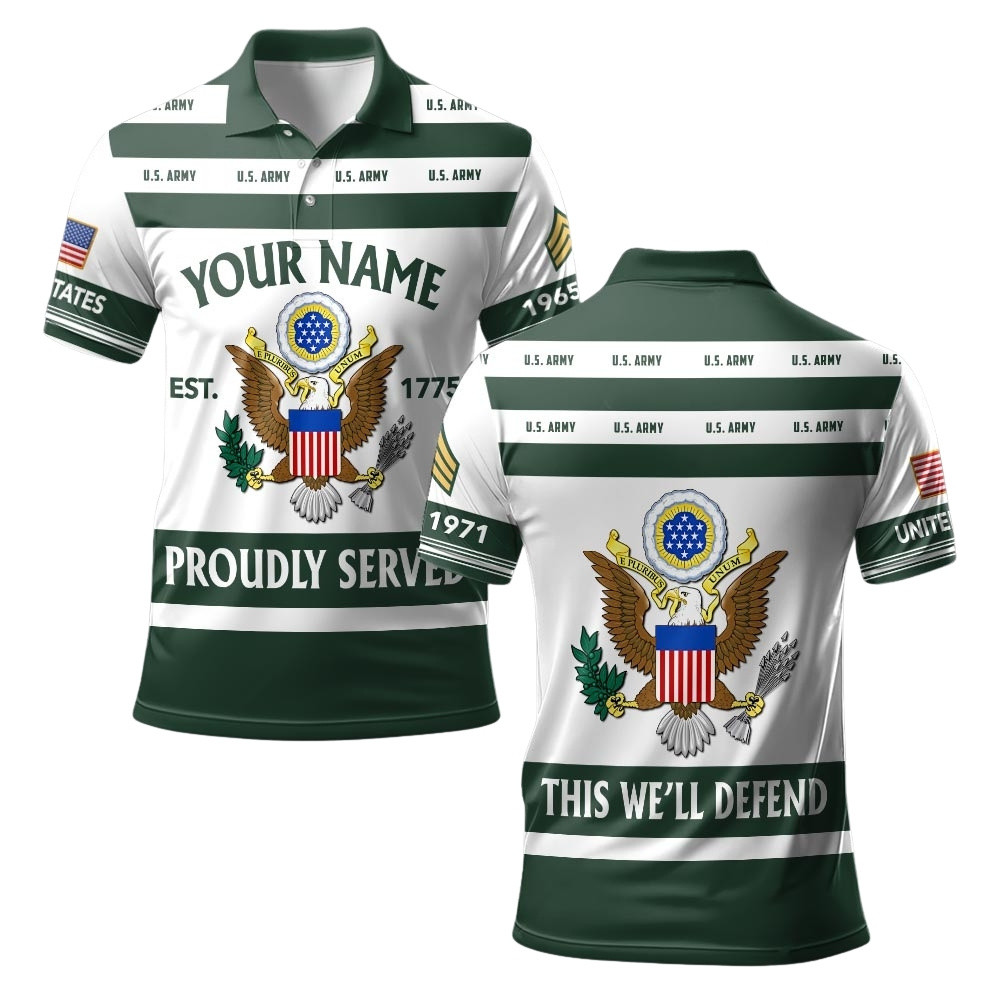 Premium Custom US Army Polo Shirt VPVC219364, Gifts For Army Veteran, Gifts For Veterans Day