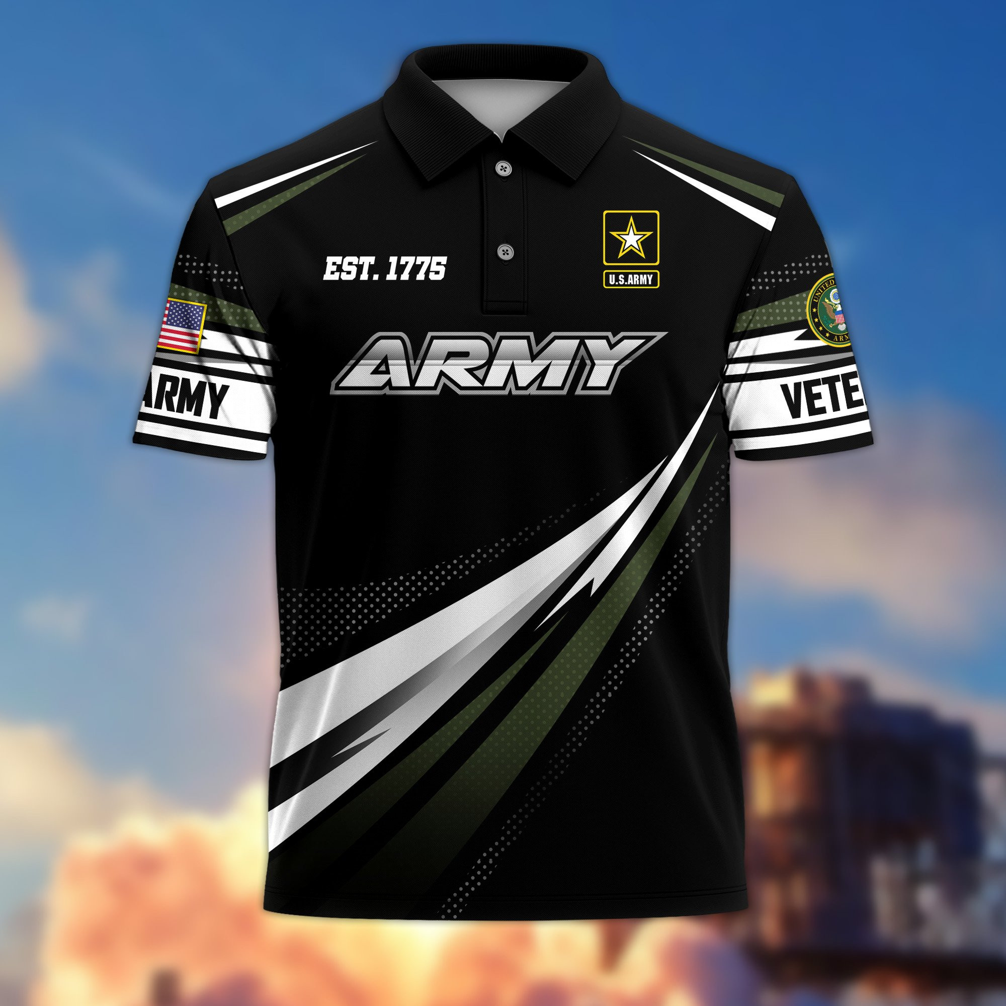 Premium US Veterans Polo Shirt CPHN070411, Gifts For US Veterans, Gifts On Father’s Day, Veterans Day