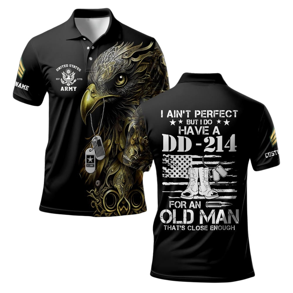 Premium Custom US Army Polo Shirt VPVC219481, Gifts For Army Veteran, Gifts For Veterans Day