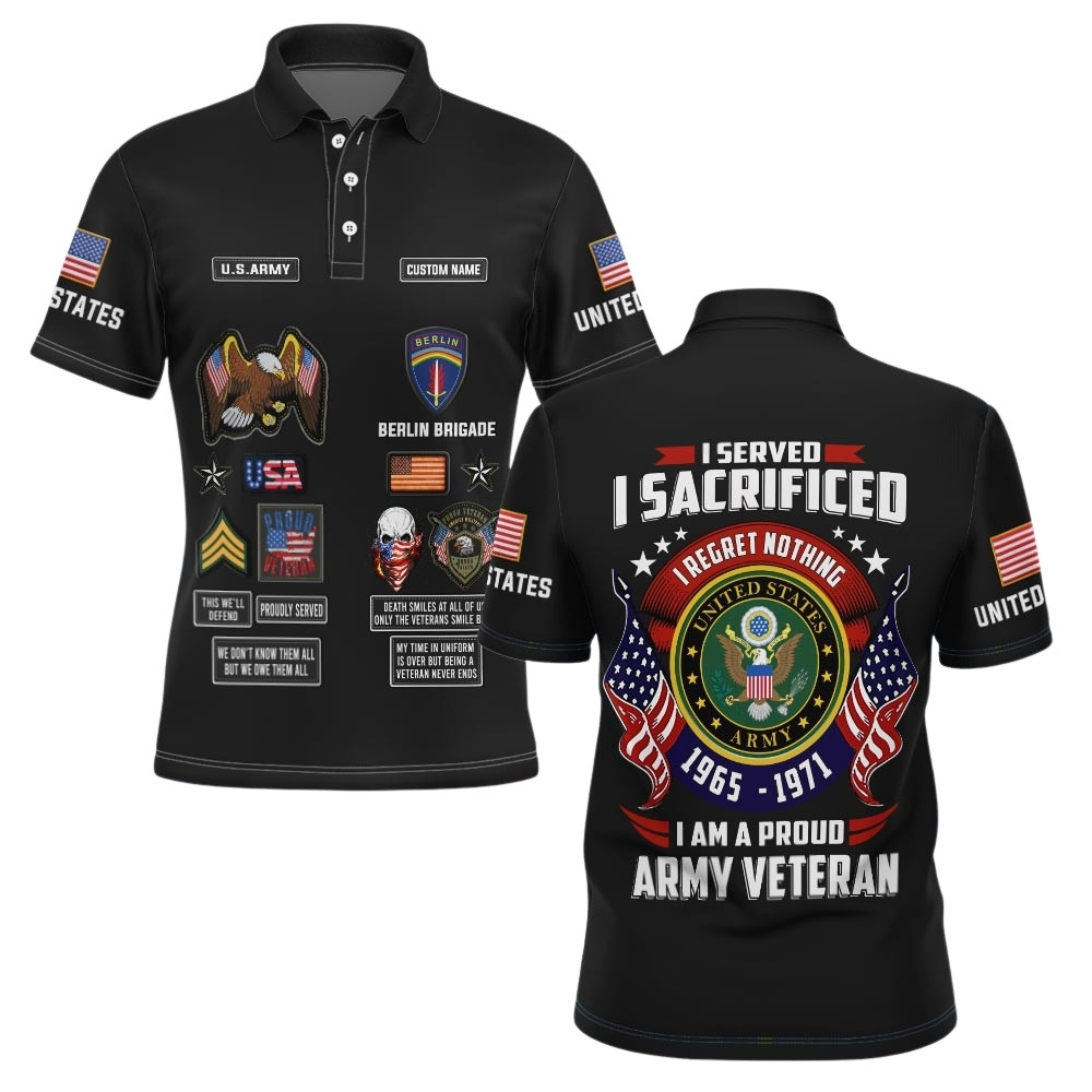 Premium Custom US Army Polo Shirt VPVC219536, Gifts For Army Veteran, Gifts For Veterans Day