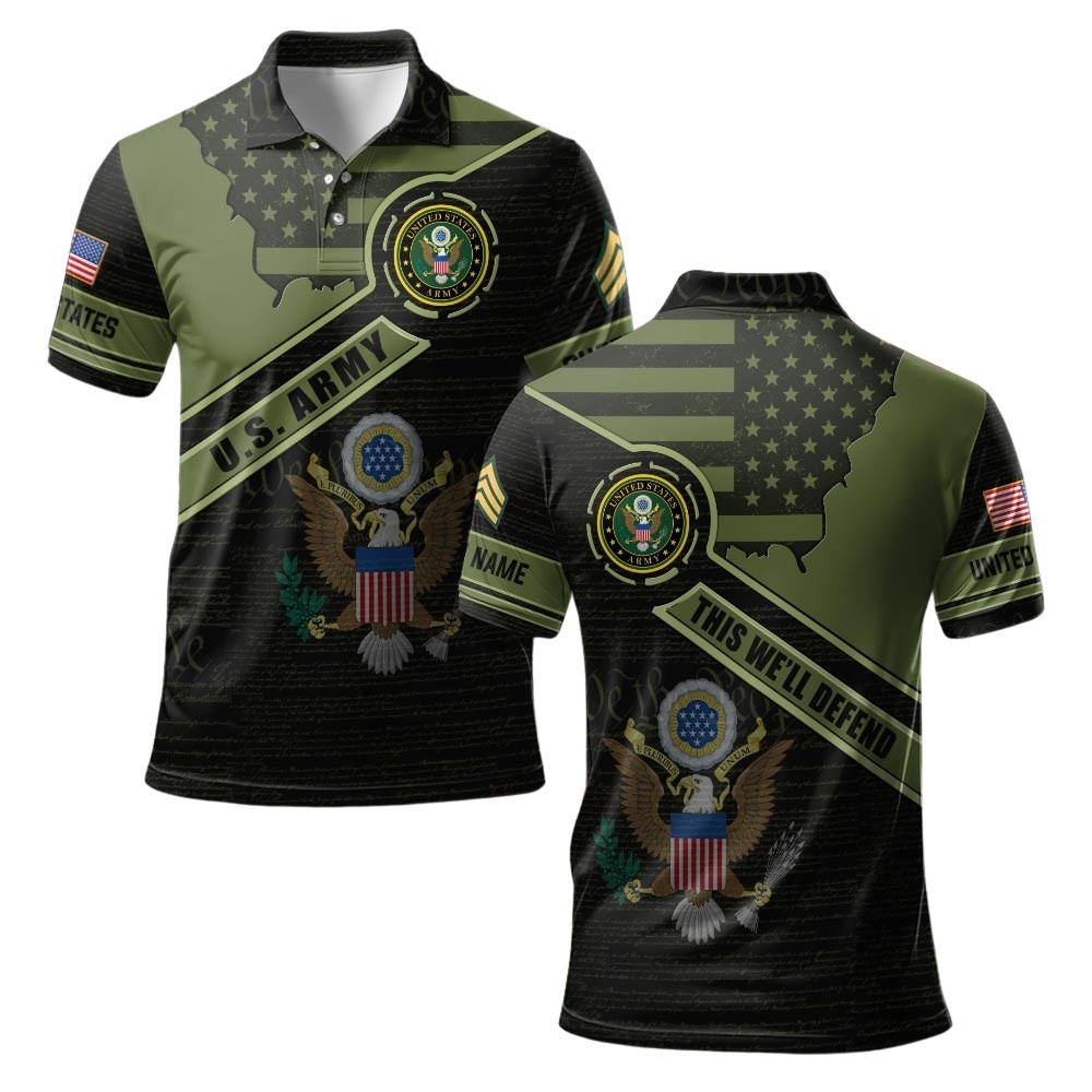 Premium Custom US Army Polo Shirt VPVC219561, Gifts For Army Veteran, Gifts For Veterans Day
