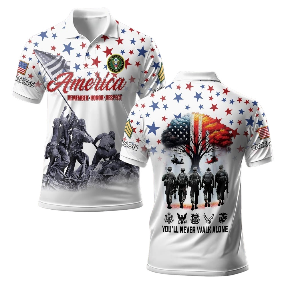 Premium Custom US Army Polo Shirt VPVC219576, Gifts For Army Veteran, Gifts For Veterans Day