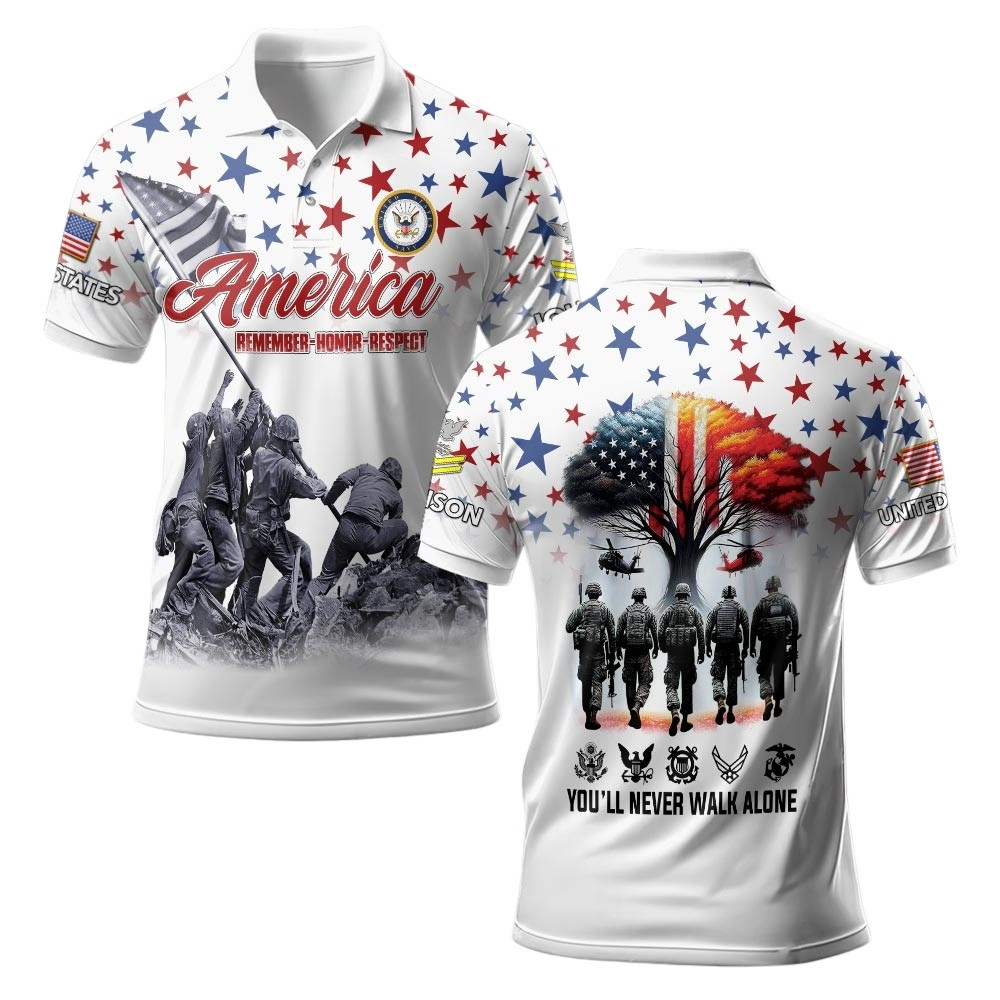 Premium Custom US Navy Polo Shirt VPVC219577, Gifts For Navy Veteran, Gifts For Veterans Day