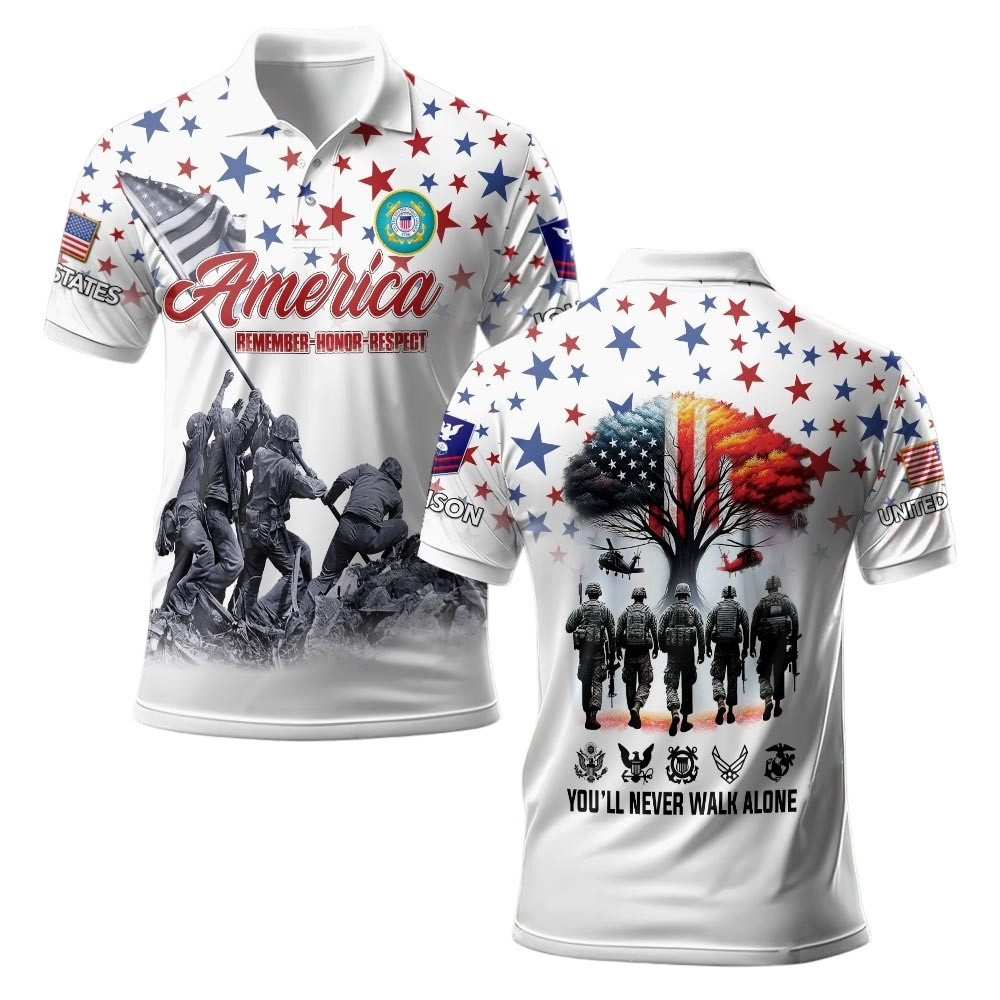 Premium Custom USCG Polo Shirt VPVC219580, Gifts For Coast Guard Veteran, Gifts For Veterans Day