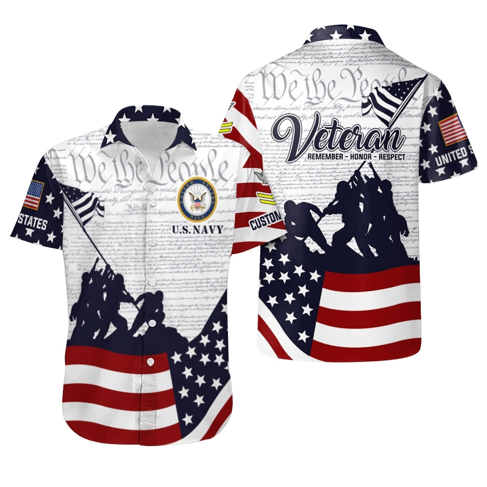 Premium Custom US Navy Hawaiian Shirt VPVC407902, Gifts For Navy Veteran, Gifts For Veterans Day