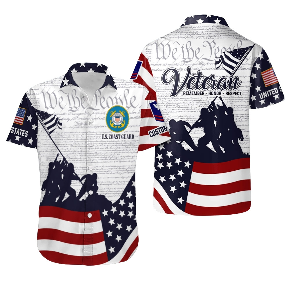 Premium Custom USCG Hawaiian Shirt VPVC407905, Gifts For Coast Guard Veteran, Gifts For Veterans Day