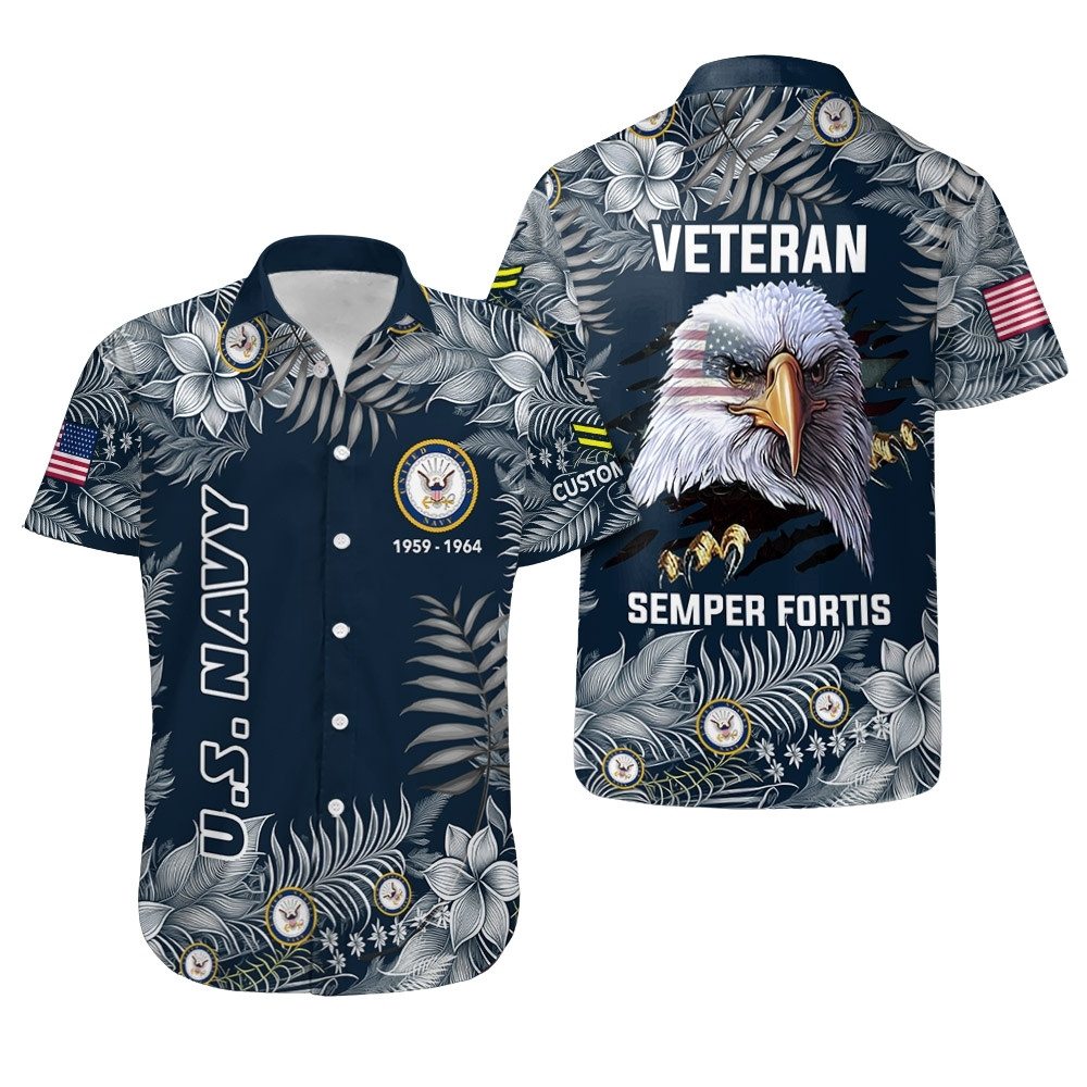 Premium Custom US Navy Hawaiian Shirt VPVC407907, Gifts For Navy Veteran, Gifts For Veterans Day