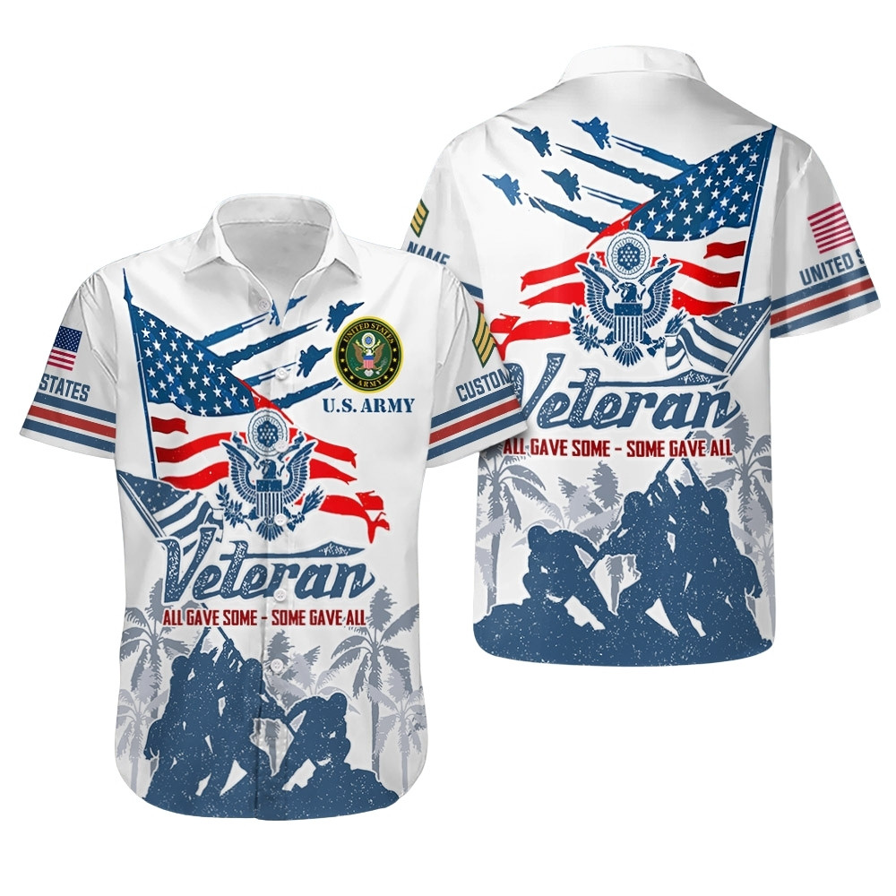 Premium Custom US Army Hawaiian Shirt VPVC407911, Gifts For Army Veteran, Gifts For Veterans Day