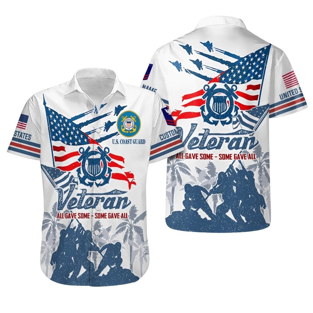 Premium Custom USCG Hawaiian Shirt VPVC407915, Gifts For Coast Guard Veteran, Gifts For Veterans Day
