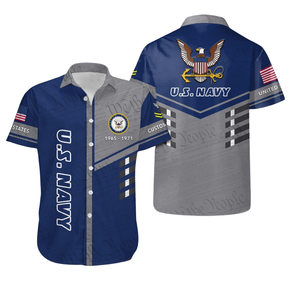Premium Custom US Navy Hawaiian Shirt VPVC407932, Gifts For Navy Veteran, Gifts For Veterans Day