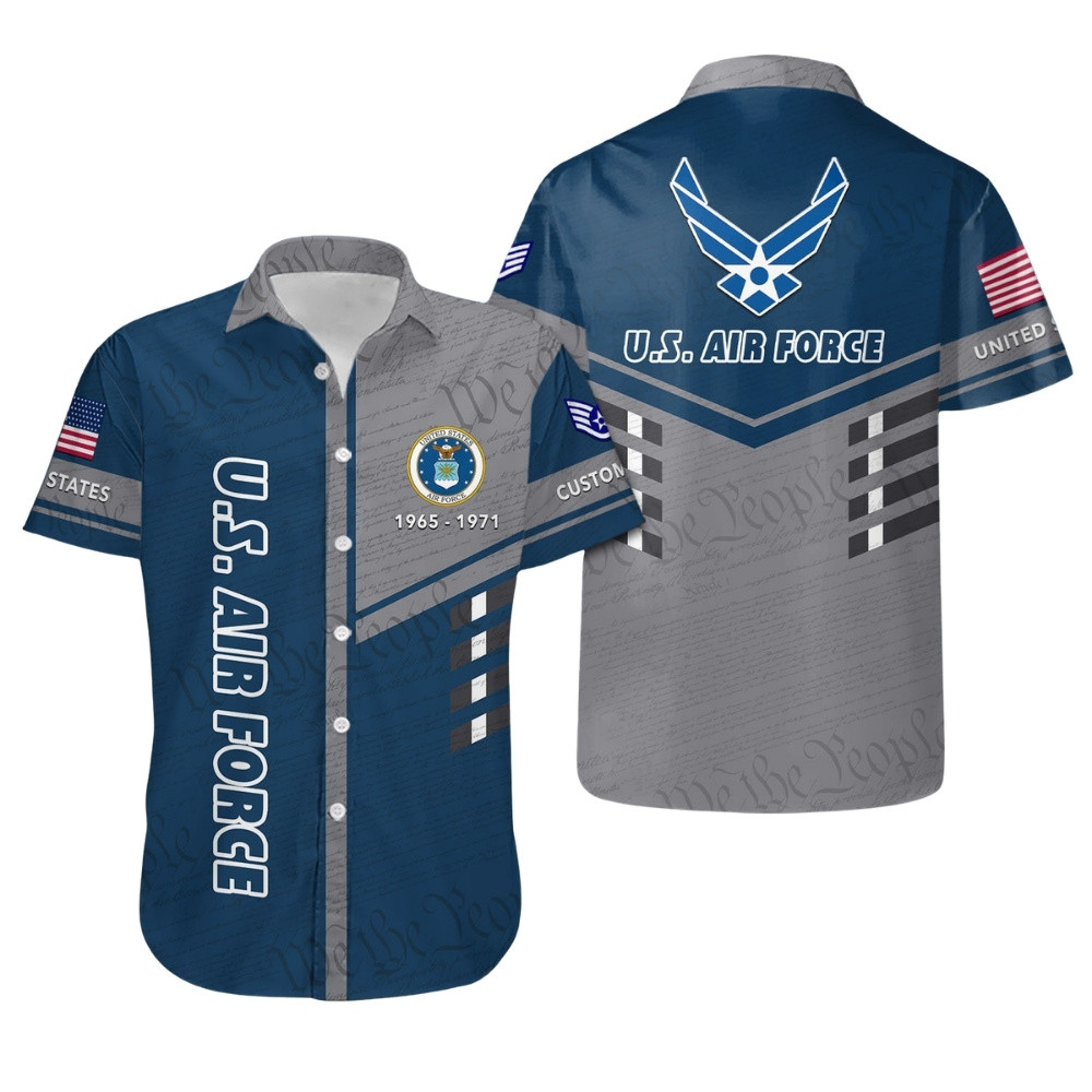 Premium Custom USAF Hawaiian Shirt VPVC407934, Gifts For Air Force Veteran, Gifts For Veterans Day