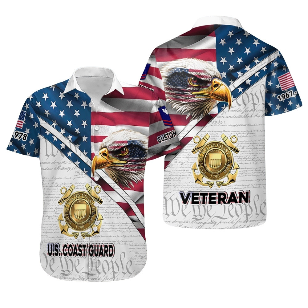 Premium Custom USCG Hawaiian Shirt VPVC407940, Gifts For Coast Guard Veteran, Gifts For Veterans Day