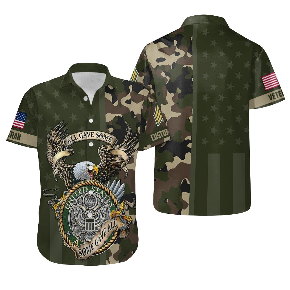Premium Custom US Army Hawaiian Shirt VPVC407941, Gifts For Army Veteran, Gifts For Veterans Day