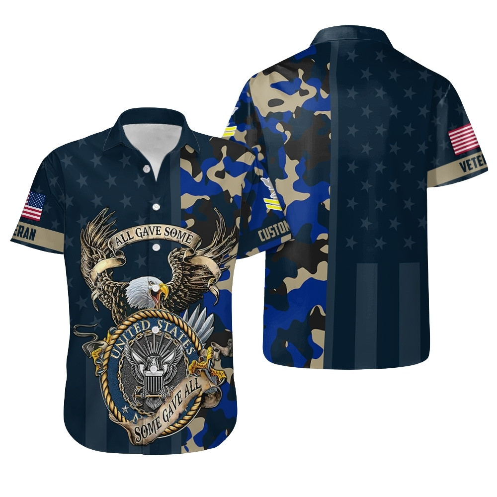 Premium Custom US Navy Hawaiian Shirt VPVC407942, Gifts For Navy Veteran, Gifts For Veterans Day