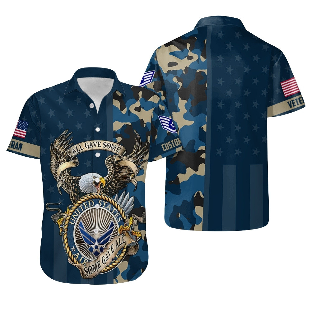 Premium Custom USAF Hawaiian Shirt VPVC407944, Gifts For Air Force Veteran, Gifts For Veterans Day