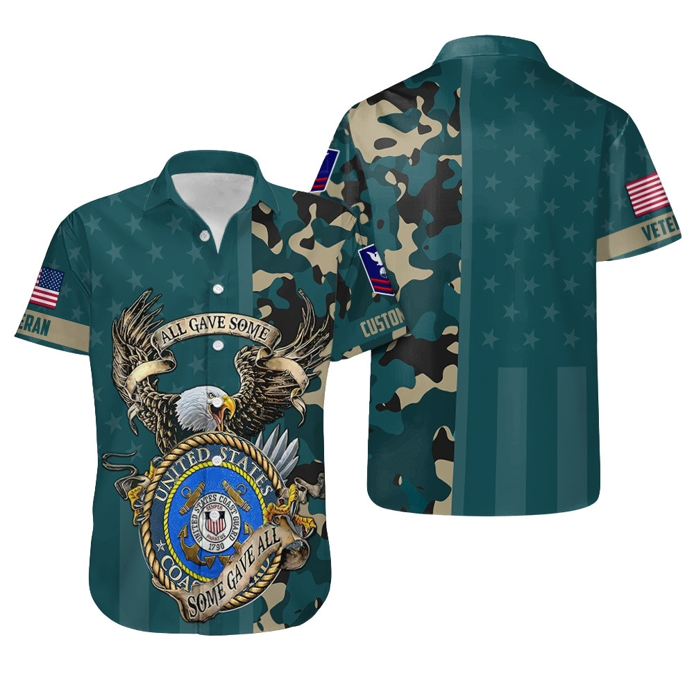 Premium Custom USCG Hawaiian Shirt VPVC407945, Gifts For Coast Guard Veteran, Gifts For Veterans Day