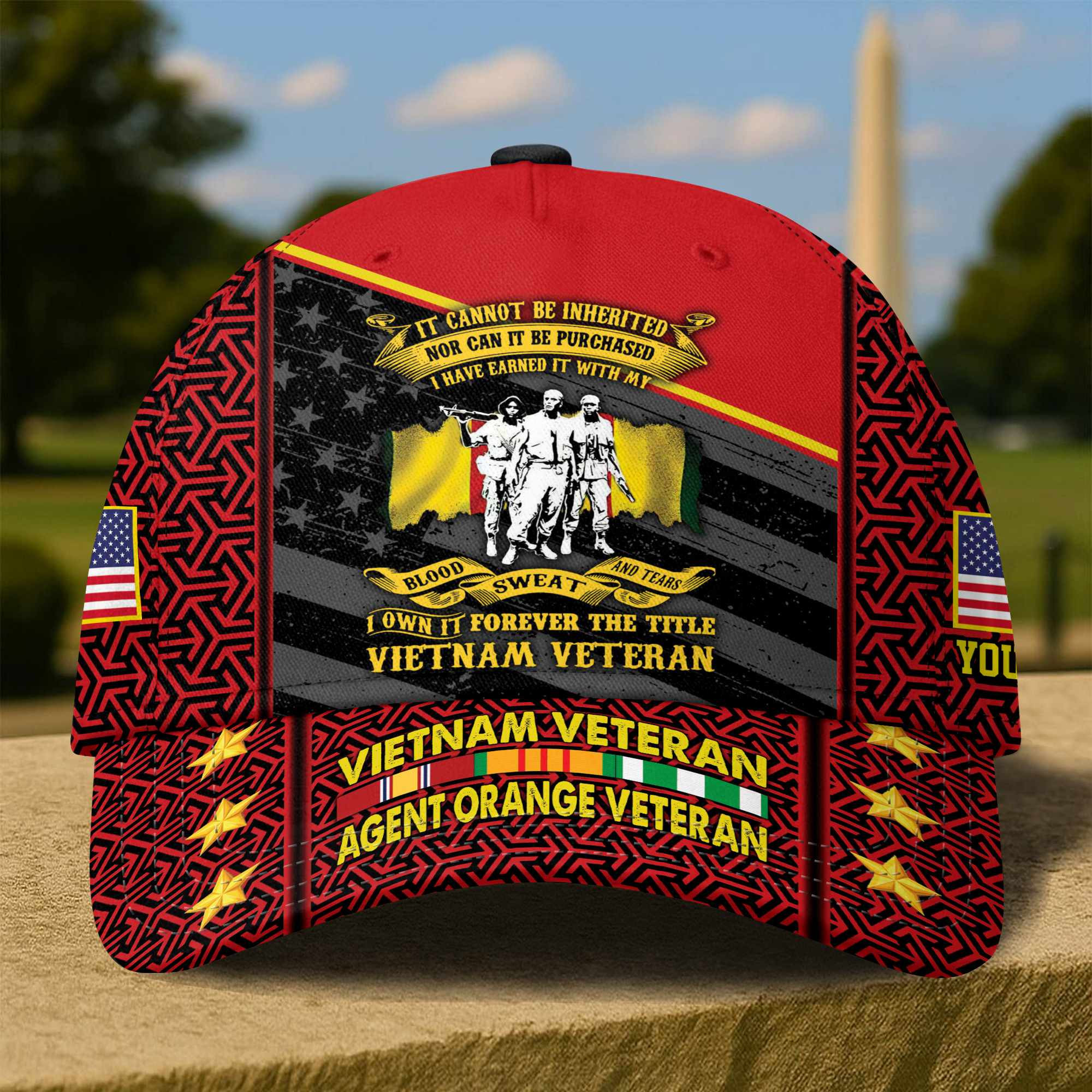 Premium Custom Agent Orange Vietnam Veteran Cap CPVC040510