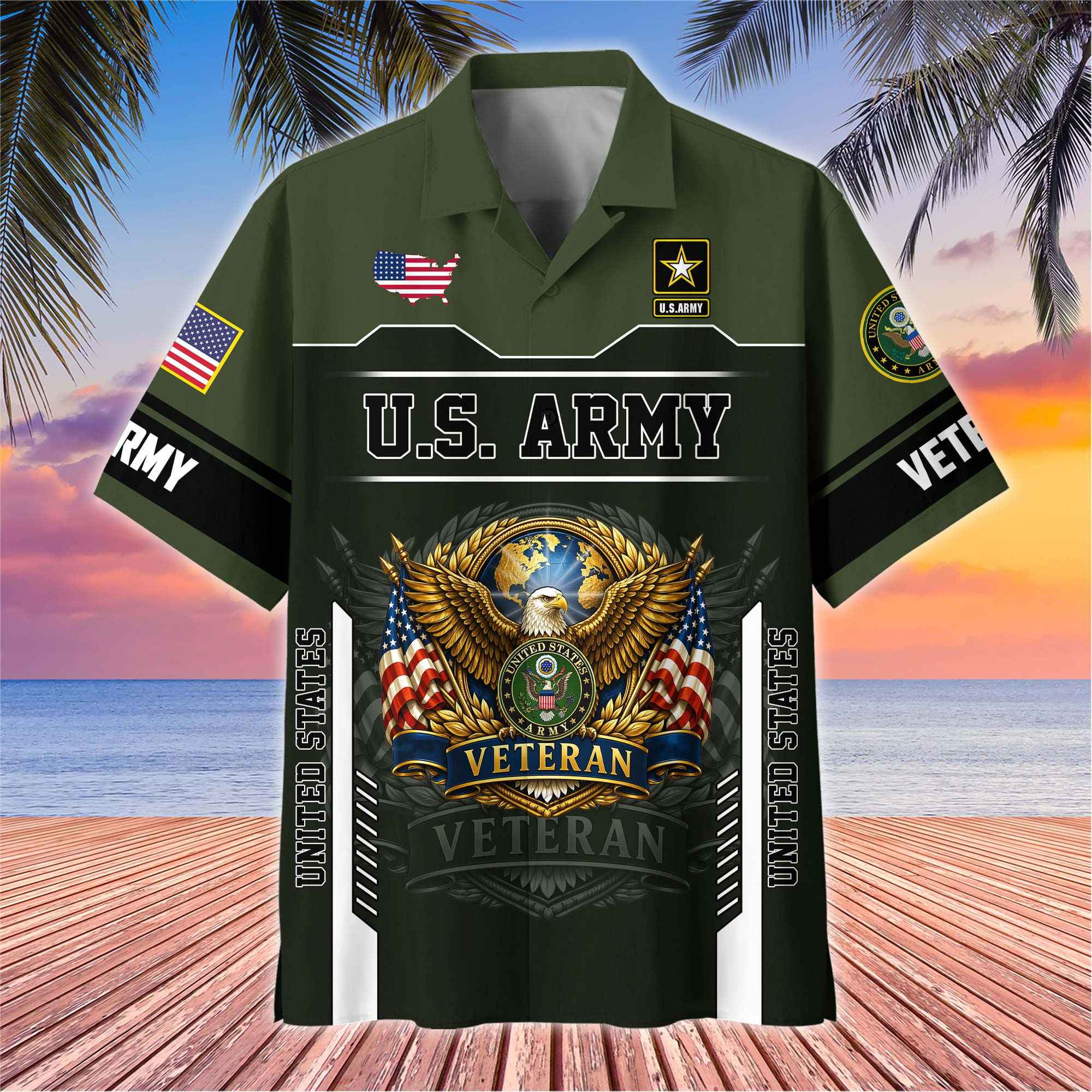 Premium US Veterans Hawaiian Shirt ATTN040521, Gifts For US Veterans, Gifts For Veterans Day, Father’s Day