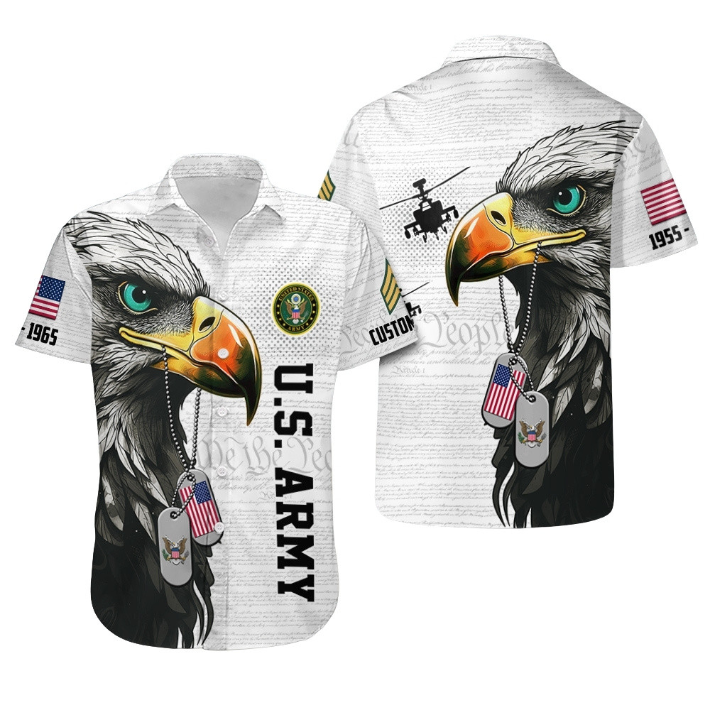 Premium Custom US Army Hawaiian Shirt VPVC407951, Gifts For Army Veteran, Gifts For Veterans Day
