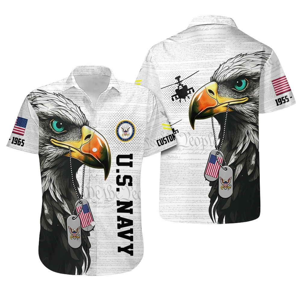 Premium Custom US Navy Hawaiian Shirt VPVC407952, Gifts For Navy Veteran, Gifts For Veterans Day