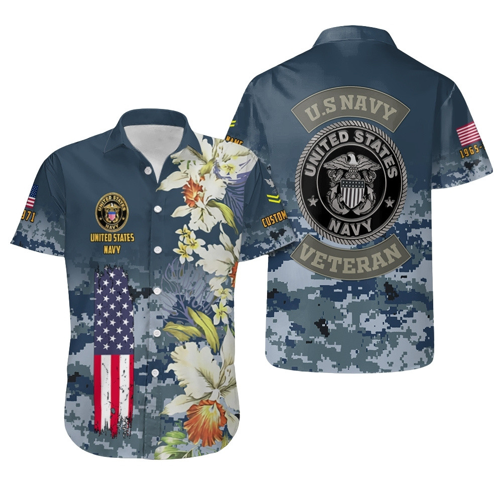 Premium Custom US Navy Hawaiian Shirt VPVC407957, Gifts For Navy Veteran, Gifts For Veterans Day