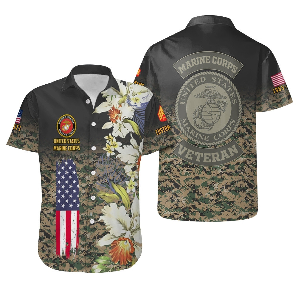 Premium Custom USMC Hawaiian Shirt VPVC407958, Gifts For Marine Veteran, Gifts For Veterans Day