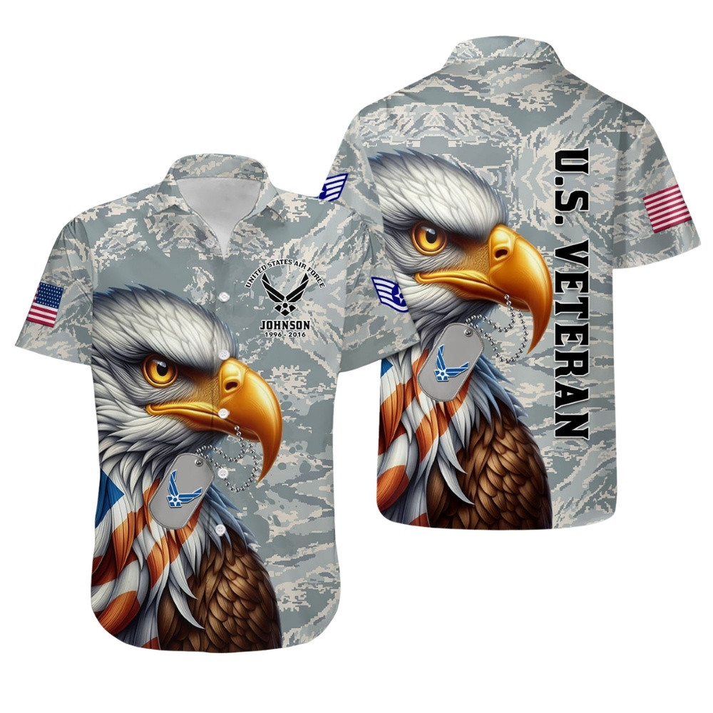 Premium Custom USAF Hawaiian Shirt VPVC407964, Gifts For Air Force Veteran, Gifts For Veterans Day