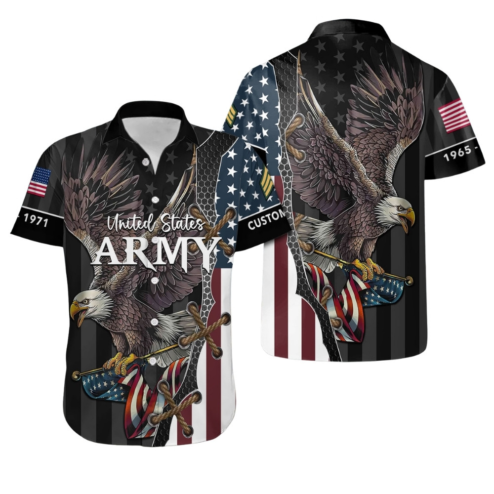 Premium Custom US Army Hawaiian Shirt VPVC407976, Gifts For Army Veteran, Gifts For Veterans Day