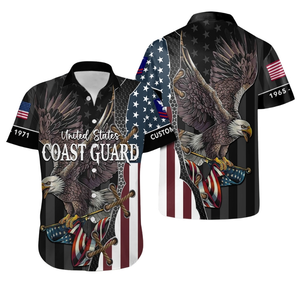 Premium Custom USCG Hawaiian Shirt VPVC407980, Gifts For Coast Guard Veteran, Gifts For Veterans Day