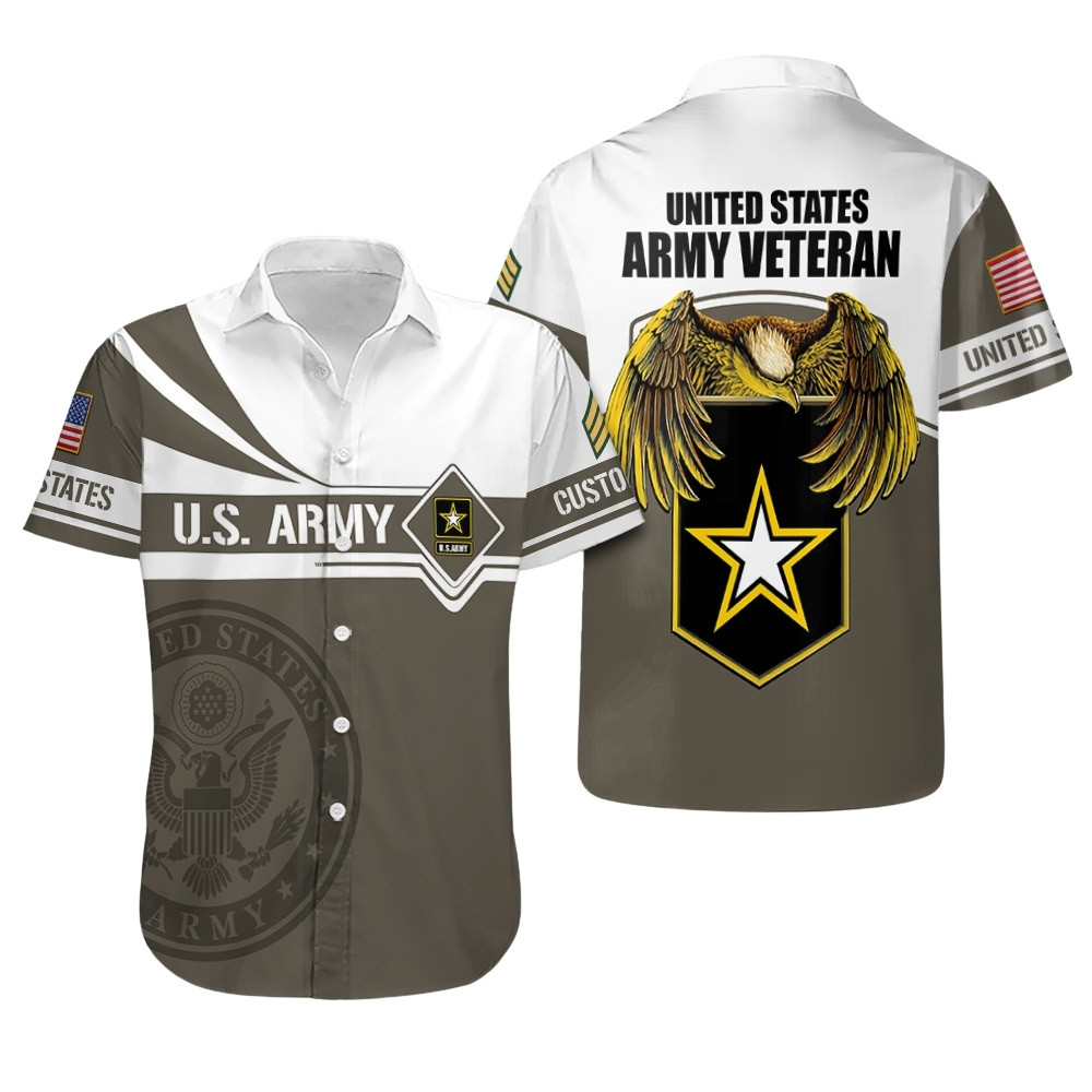 Premium Custom US Army Hawaiian Shirt VPVC407981, Gifts For Army Veteran, Gifts For Veterans Day