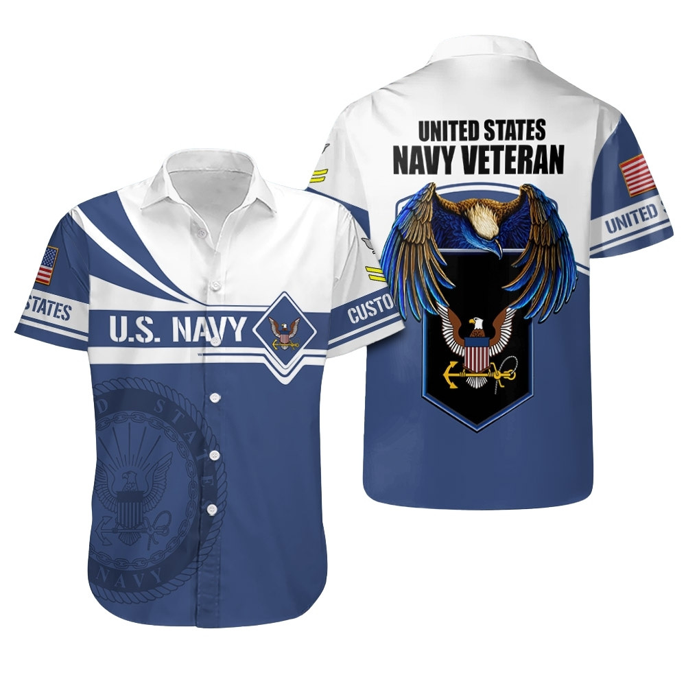 Premium Custom US Navy Hawaiian Shirt VPVC407982, Gifts For Navy Veteran, Gifts For Veterans Day