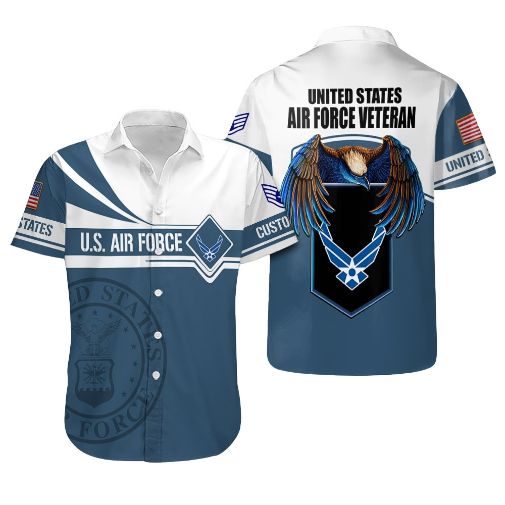 Premium Custom USAF Hawaiian Shirt VPVC407984, Gifts For Air Force Veteran, Gifts For Veterans Day