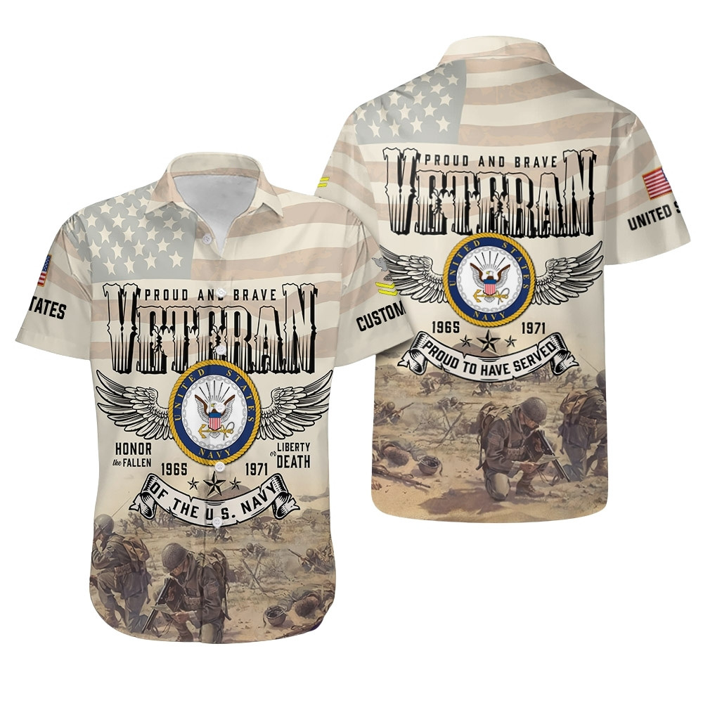 Premium Custom US Navy Hawaiian Shirt VPVC407987, Gifts For Navy Veteran, Gifts For Veterans Day