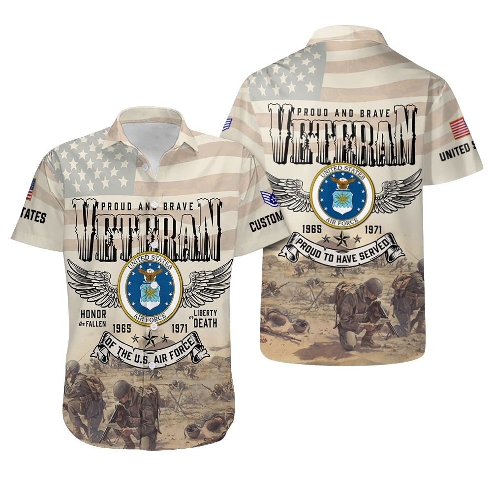 Premium Custom USAF Hawaiian Shirt VPVC407989, Gifts For Air Force Veteran, Gifts For Veterans Day