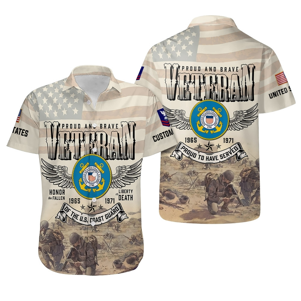 Premium Custom USCG Hawaiian Shirt VPVC407990, Gifts For Coast Guard Veteran, Gifts For Veterans Day