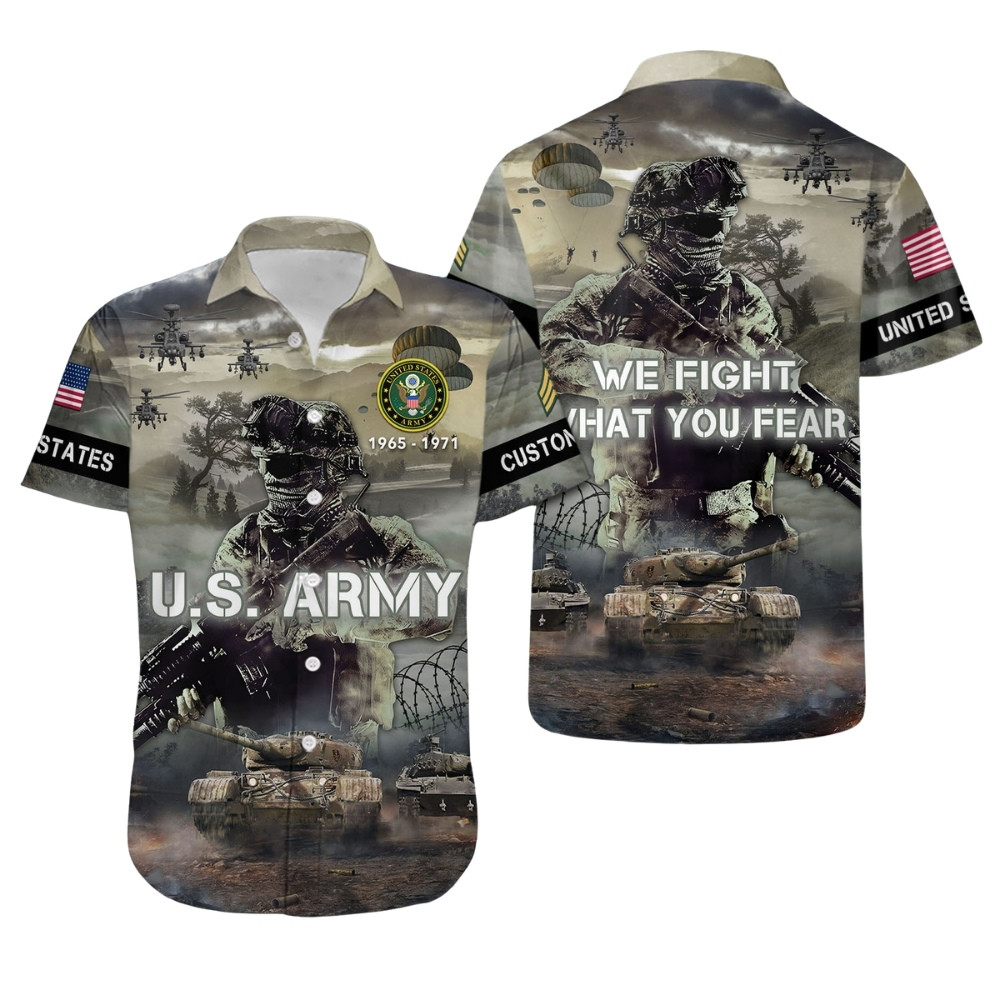Premium Custom US Army Hawaiian Shirt VPVC407991, Gifts For Army Veteran, Gifts For Veterans Day