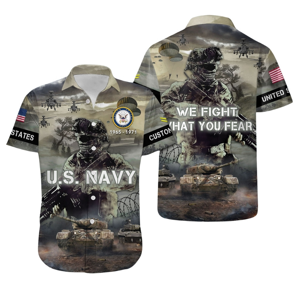 Premium Custom US Navy Hawaiian Shirt VPVC407992, Gifts For Navy Veteran, Gifts For Veterans Day
