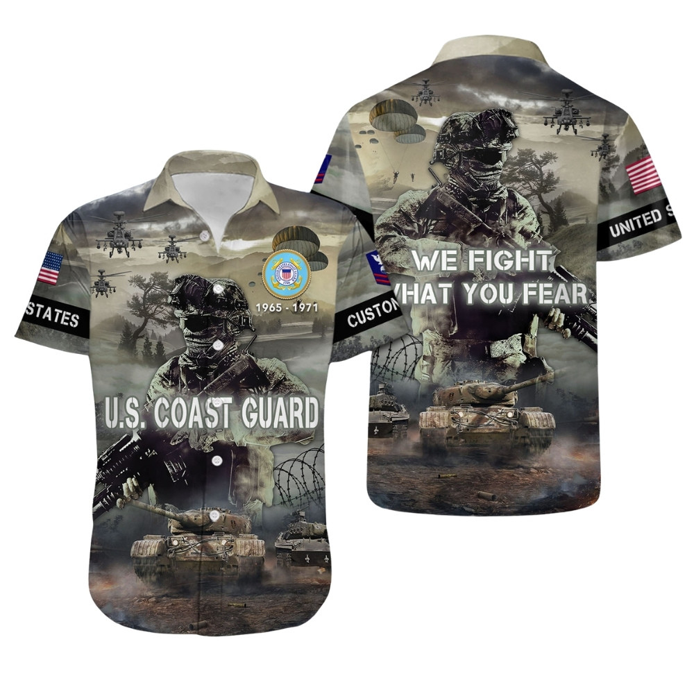 Premium Custom USCG Hawaiian Shirt VPVC407995, Gifts For Coast Guard Veteran, Gifts For Veterans Day